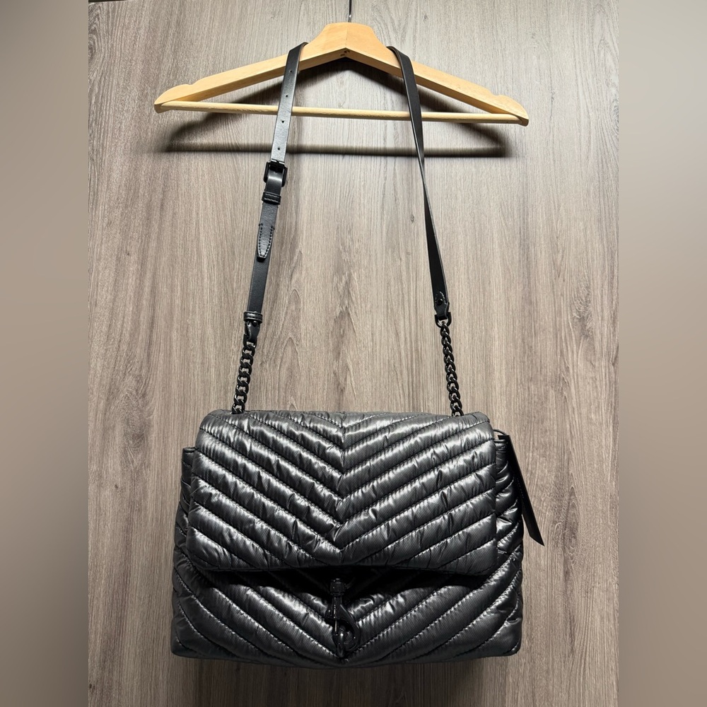 Rebecca Minkoff Black Quilted Edie Nylon bag